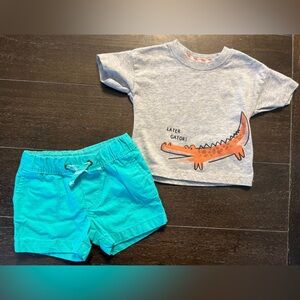 Carter’s two piece t shirt and shorts outfit 3M infant baby